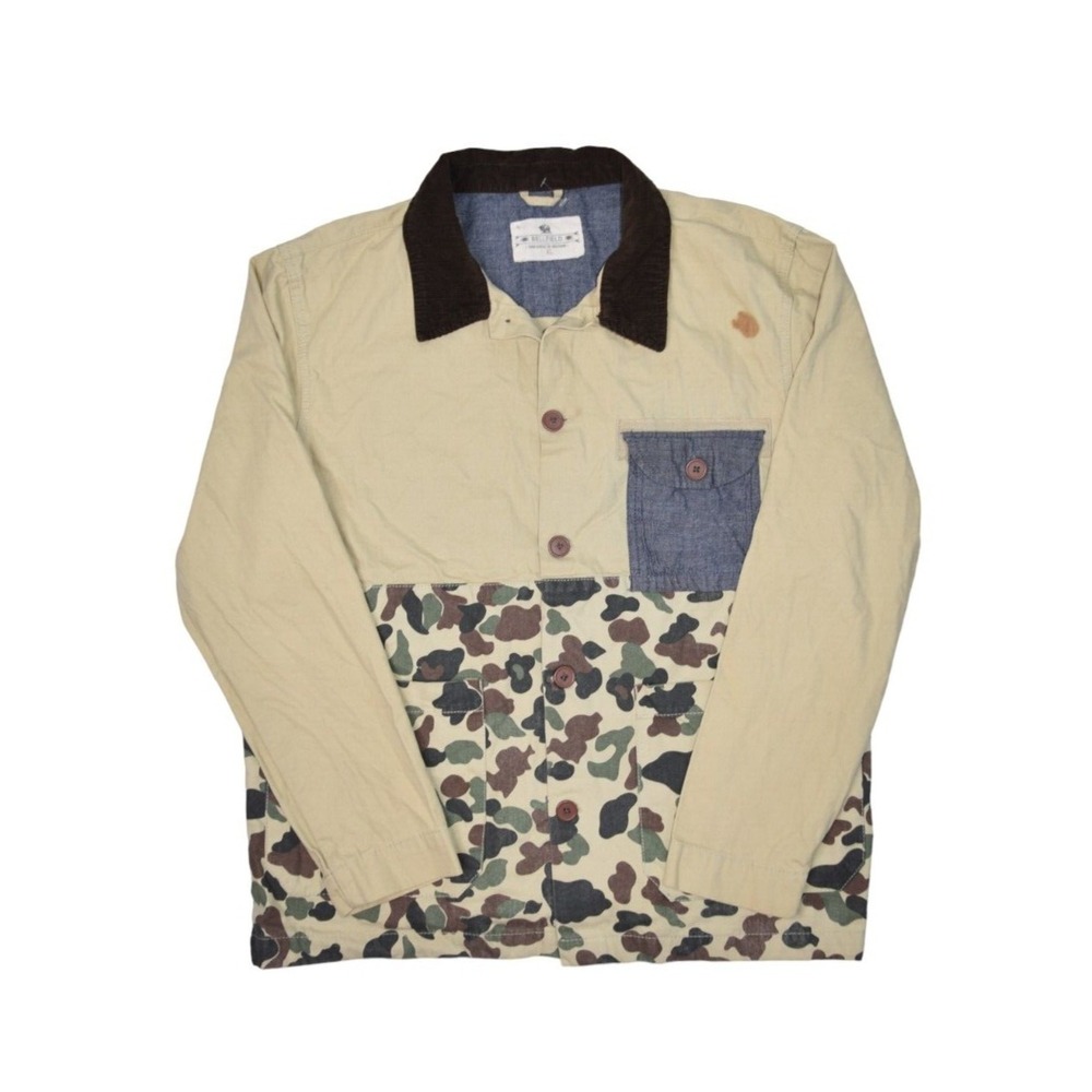 Bellfield Jacket Mens XL Camouflage Field Chore Collared Button Front Kano